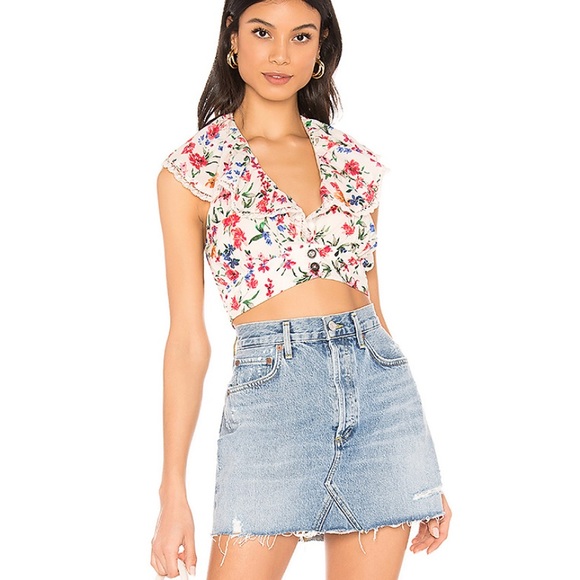 Lovers + Friends Tops - Peony flower Marty Top